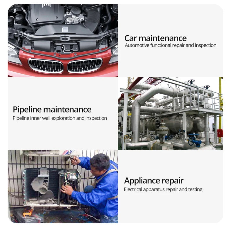 Endoscope Camera with Light 1080P 5.5MM HD Borescope Tools with Semi-Rigid Snake Camera Waterproof Drain Pipe Camera