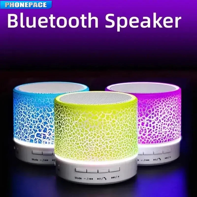 PHONEPACE A9 Bluetooth Speaker Mini Crack LED SD Card USB Subwoofer Portable MP3 Music Sound Column for PC Mobile Phone Etc.