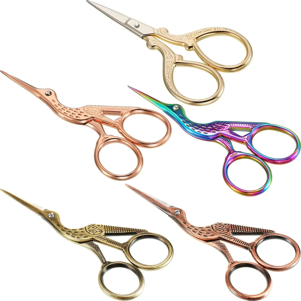 Stork-Style Stainless Steel Embroidery Scissors