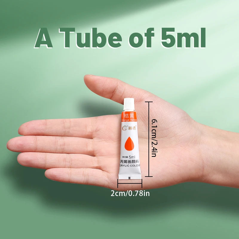 Set di pittura acrilica portatile con 12, 18 o 24 colori