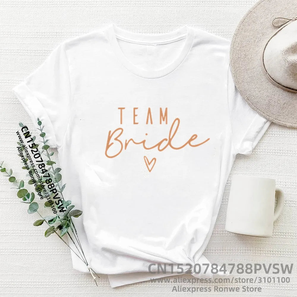 Women's Team Bride T-Shirt – Druckoptionen für Hochzeitsfeier