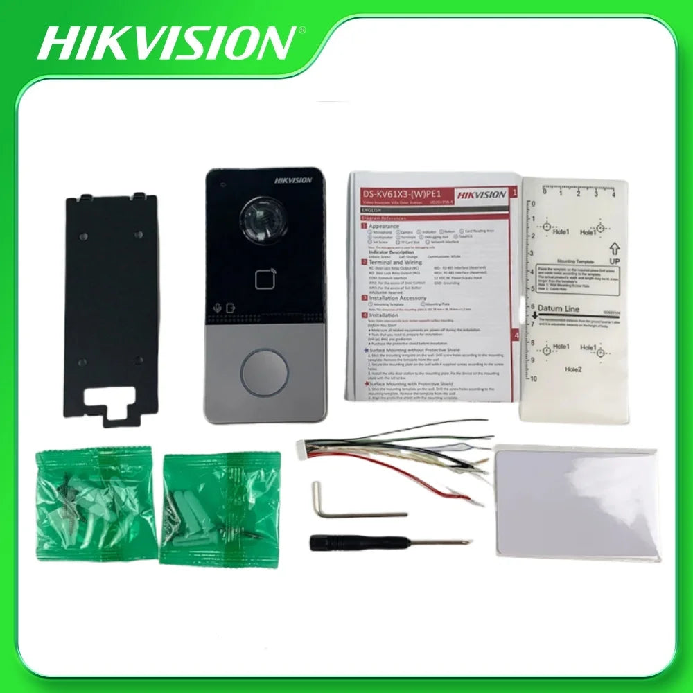 Hikvision DS-KIS603-P(C) Video Intercom Kit DS-KV6113-WPE1(C) POE/Wifi Villa Door Station DS-KH6320-WTE1 IP-Based Indoor Station