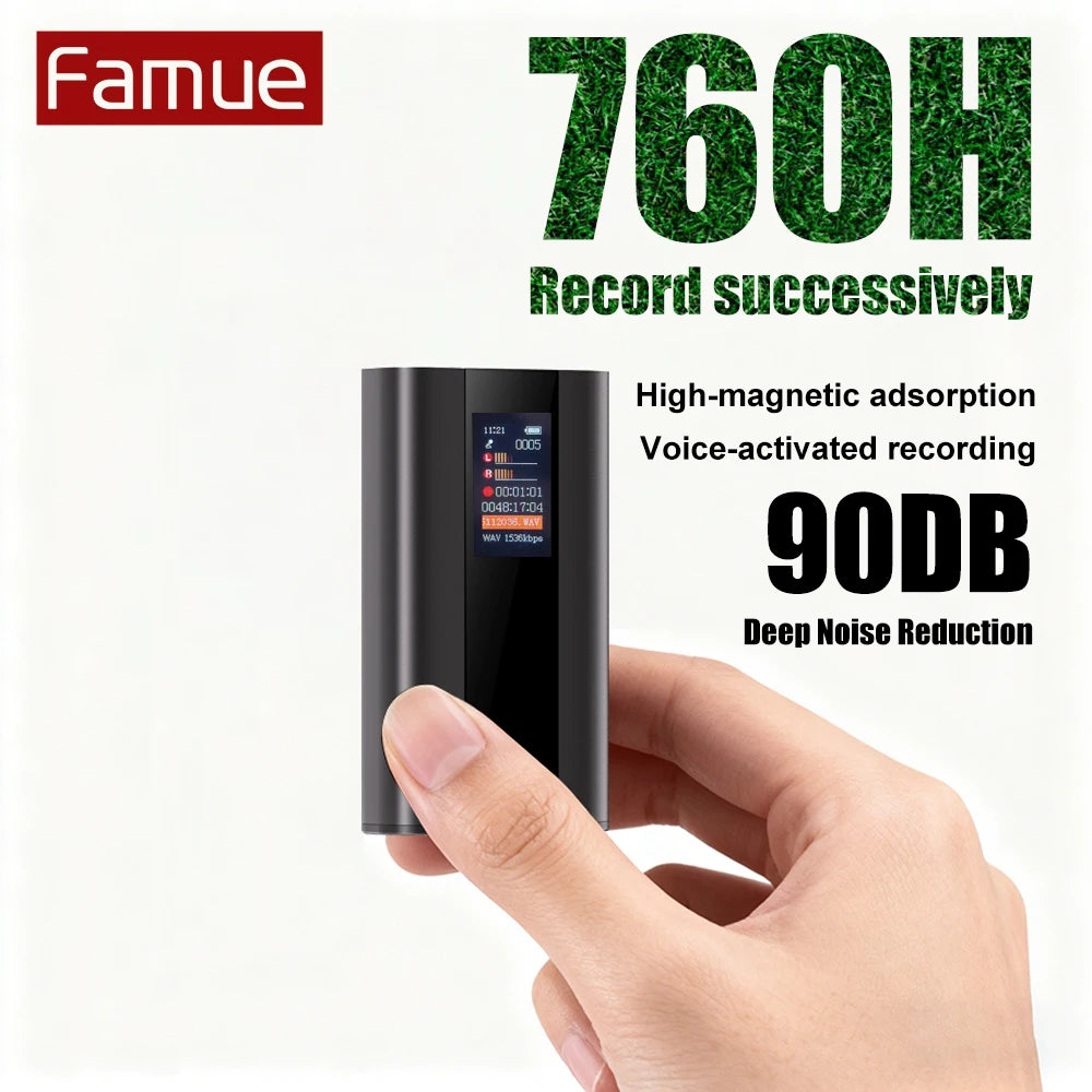 Magnetisk röstinspelare 64GB 760H Brusreducering Kompakt