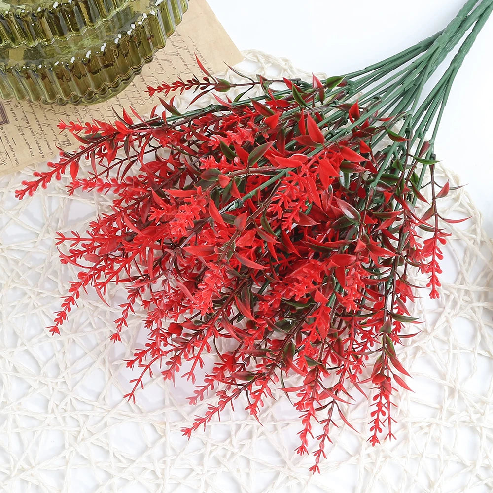 Artificial Flower Plastic Lavender Fake Plant Wedding Home Garden Decoration Bridal Bouquet Photography Props Household Products