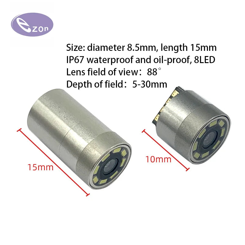 1MP USB Endoscope Module Diameter 8.5mm FOV88° IP67 Waterproof Industrial Steering Endoscope