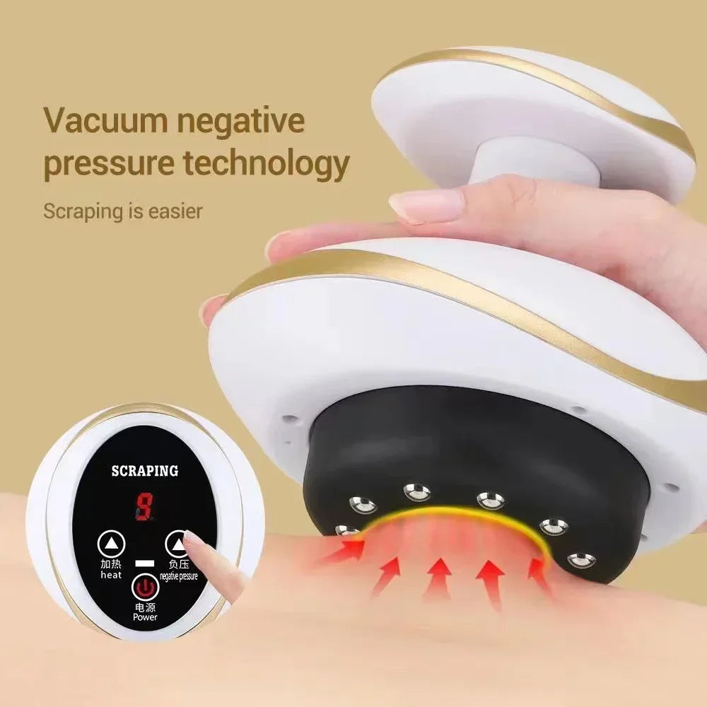 6/9 Gear Negative Pressure Vacuum Suction Cup Body Fat Burner Scraping Massage Home Plug in Electric Cupping Massager