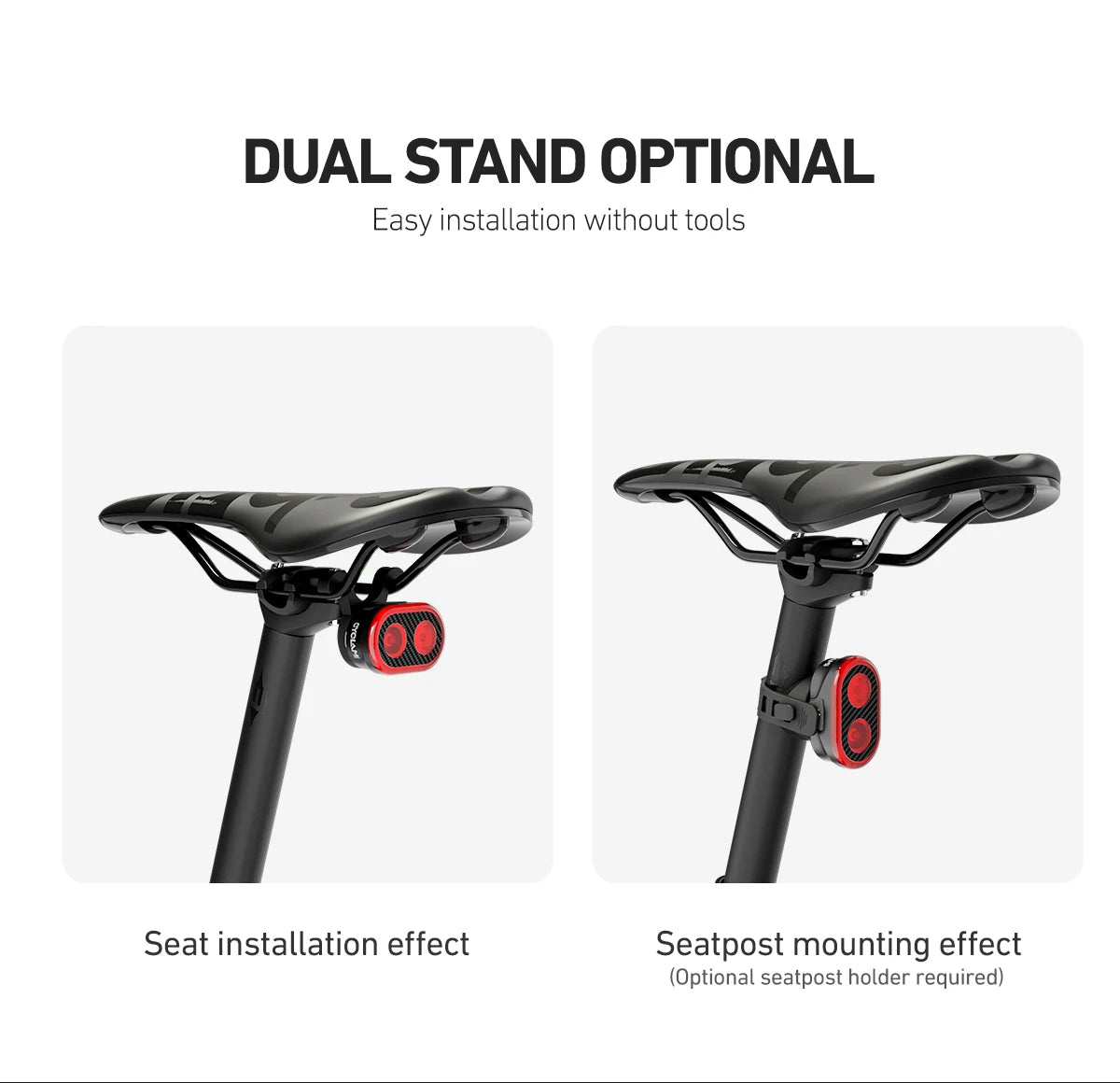 CYCLAMI CY300T Bicycle Smart Brake Sensing Front Rear Light Waterproof MTB Road Bike Lights Cycling Accessories