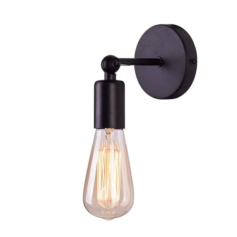 Retro Iron Wall Lamp with E27 Base for Hallways and Bedrooms