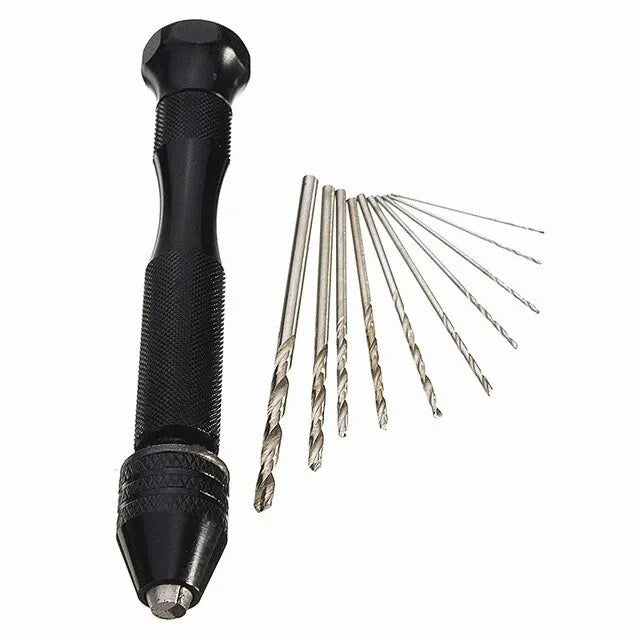Mini Hand Drill with 10 Small Drill Bits
