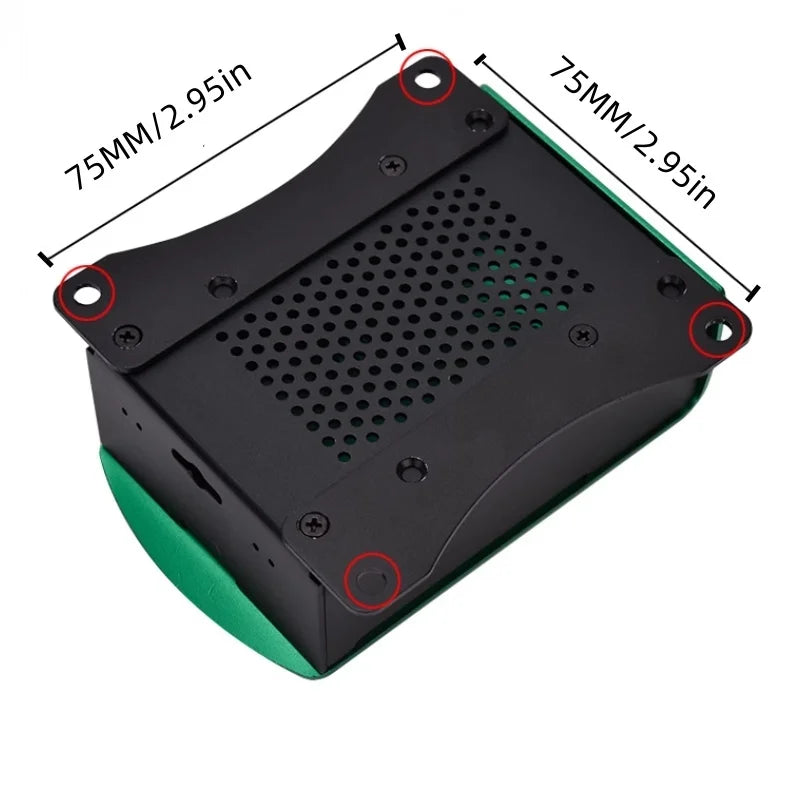 Aluminiumskasse til Pi 4 Model B, udvalgt farve