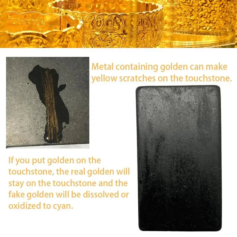 Gold Testing Stone and Testing Liquid Options