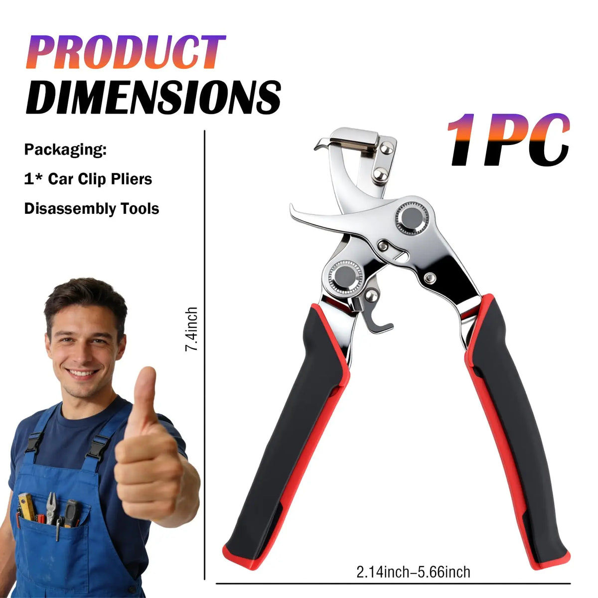 Car Trim Clip Removal Pliers with Spring-Loaded Handle