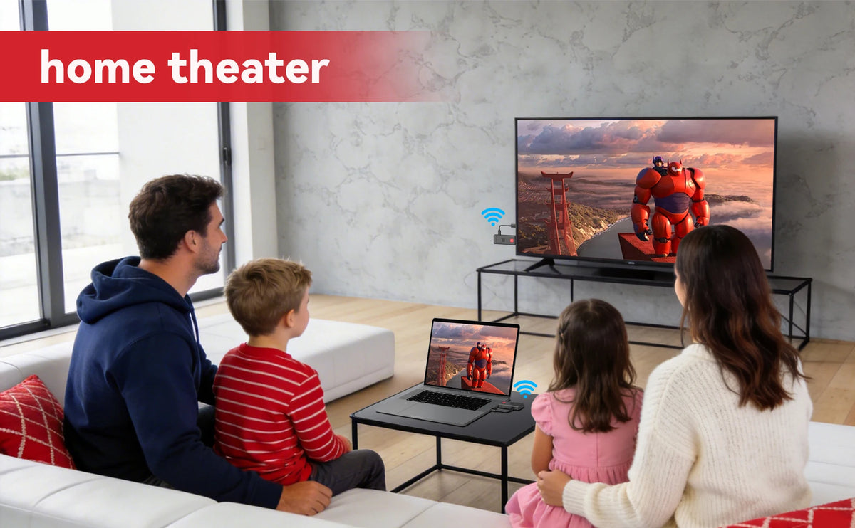 Trådløs HDMI-kompatibel videotransmitter og mottaker-utvider sett TV-stikk dongle adapter for PC-kamera laptop til monitor TV