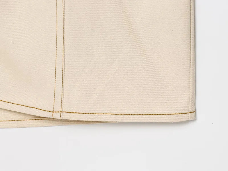 ETJ 2025 Spring New 1975 series denim MIDI dress with lapel side zipper fashion wrinkle waist slim elegant dress