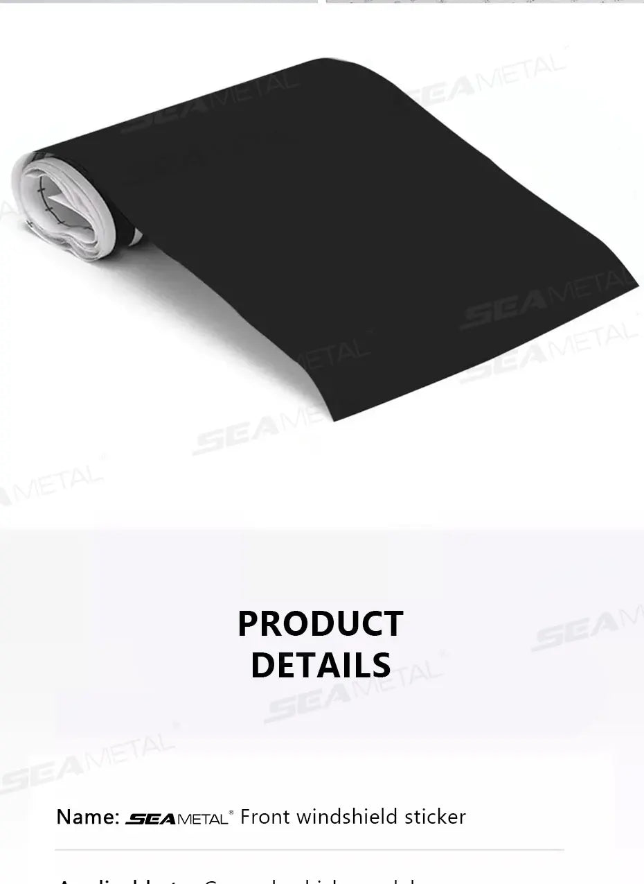 SEAMETAL Windshield Sun Protection Sticker Car Window Sun Visor Windscreen Sun Shade Cover Universal Heat Insulation Vinyl Film