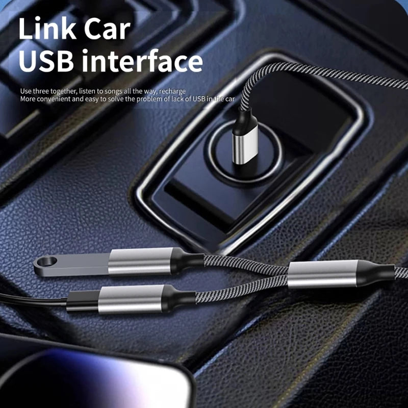 USB-A to Dual USB-A Splitter Cable, 28 cm