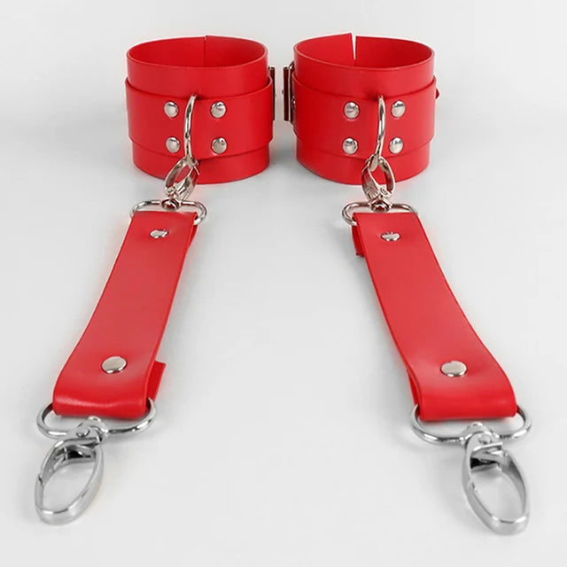 Adult Sex Toys BDSM Bondage Gear Adjustable Handcuffs Ankle Cuffs Open Leg Restraint Fetish Restraints Collar No Vibrators SM 18