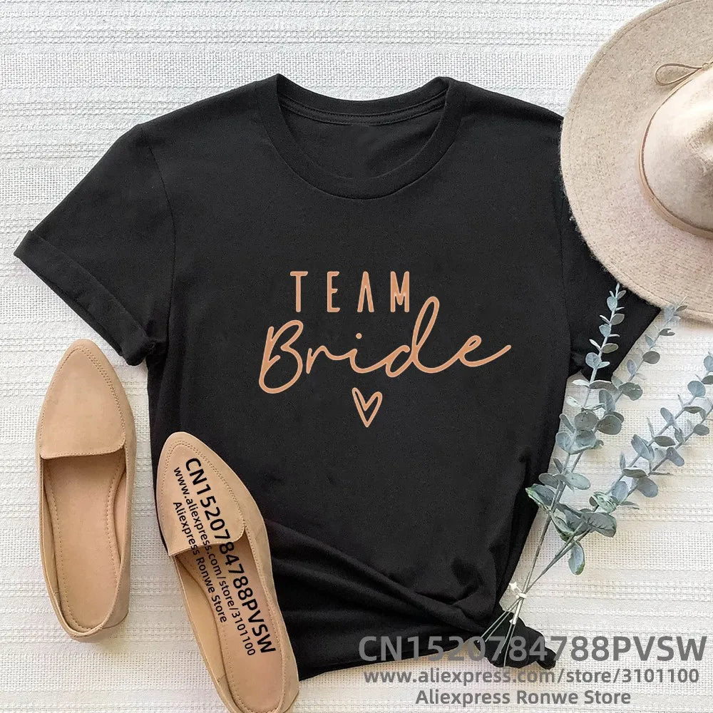 Women's Team Bride T-Shirt – Druckoptionen für Hochzeitsfeier