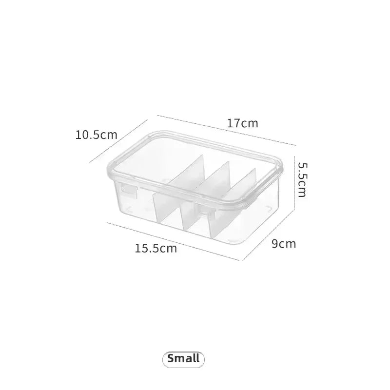 Transparent Cable and Card Organizer Case with Lid