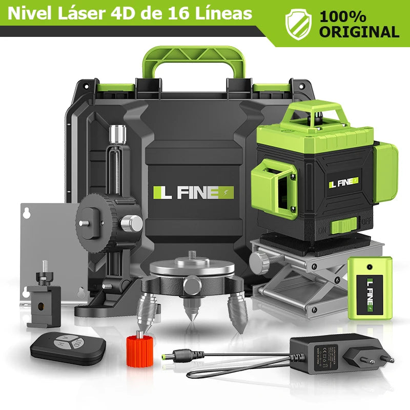 16-Line Green Laser Level with 360° Auto-Leveling