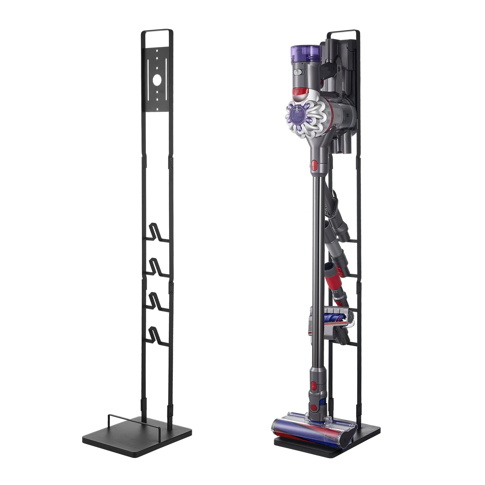 Dyson Vacuum Stand Organizer with 4 Hooks, No-Drill Storage Rack