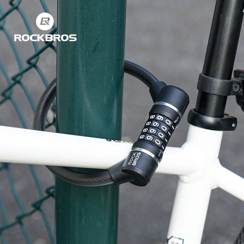 4-Digit Steel Cable Bicycle Lock, 29cm