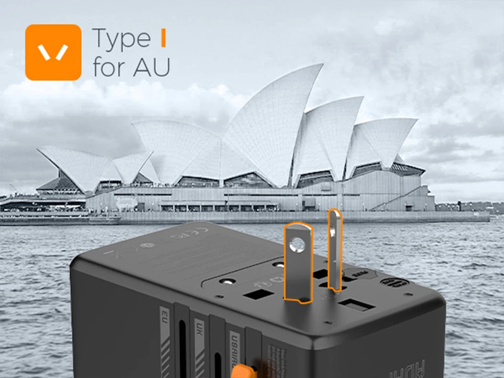 Universal Travel Adapter - USB Power Options