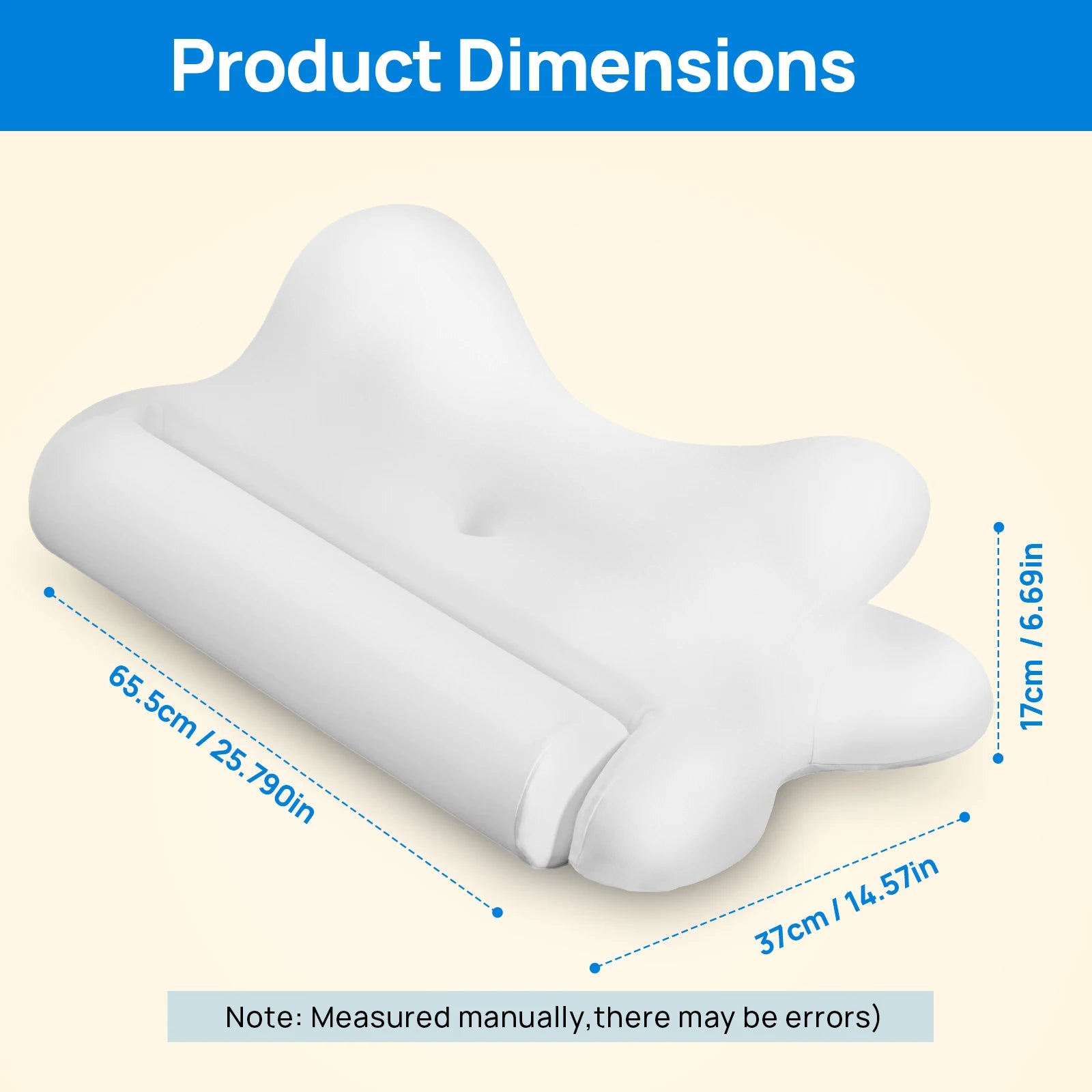 Ergonomic Memory Foam Cervical Neck Pillow with Cooling Cover