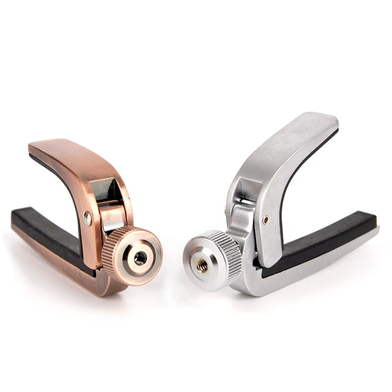 Compact Metal Guitar Capo, Silver or Bronze