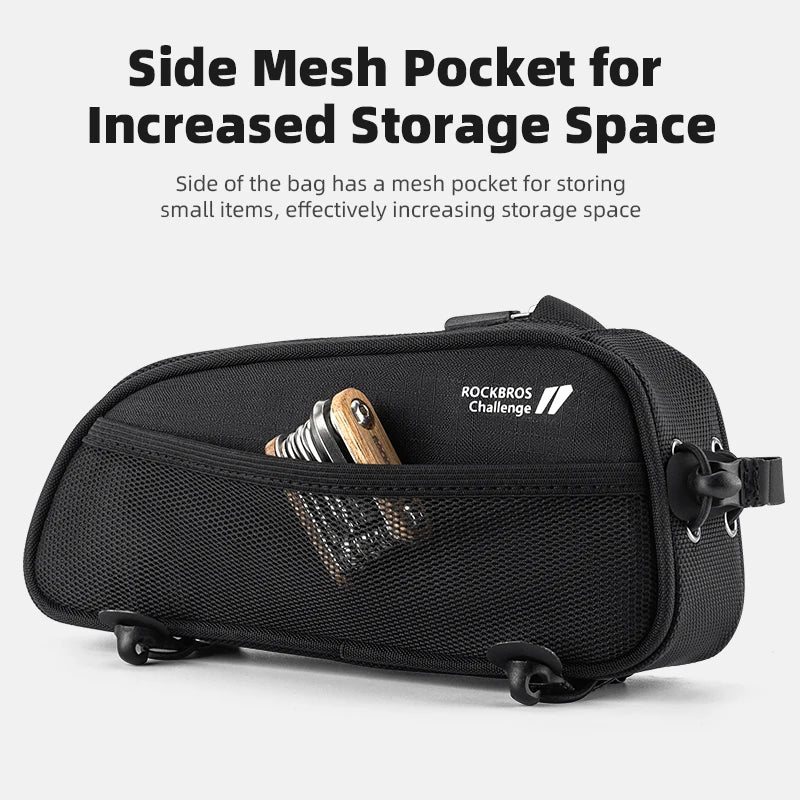 1.3L Bicycle Top Tube Bag with Earphone Port