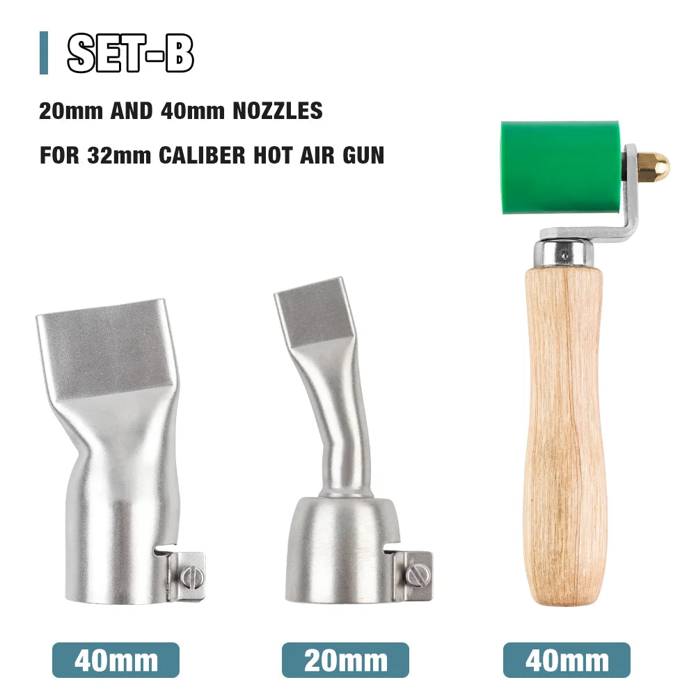 Flat Hot-Air Welding Nozzle Sets for 32 mm Guns