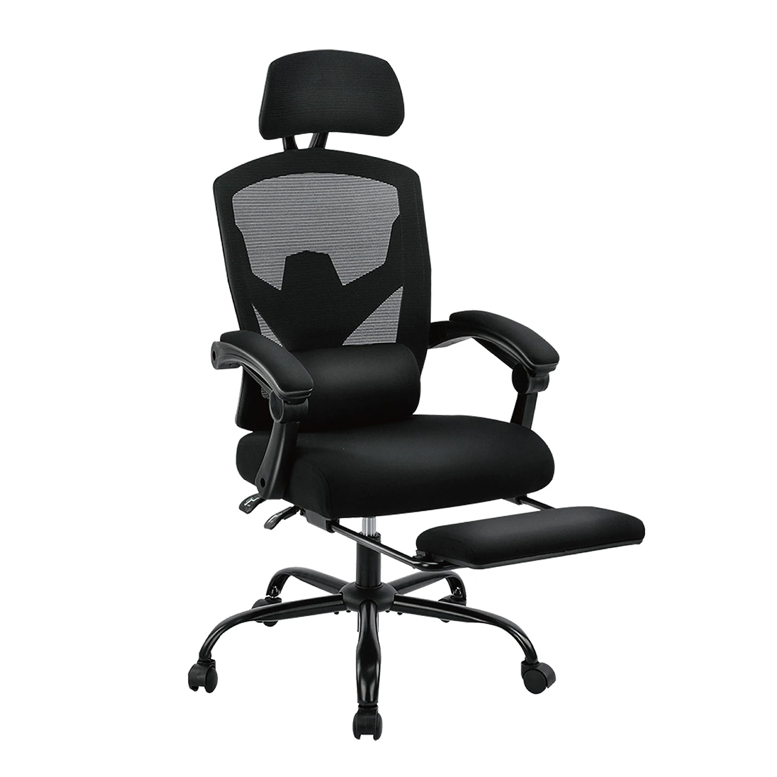 Ergonomic Reclining Mesh Office Chair with Footrest & Lumbar Support