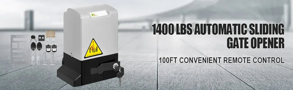 Automatic Sliding Gate Opener 1300lbs with Remote & 4m Rack Kit