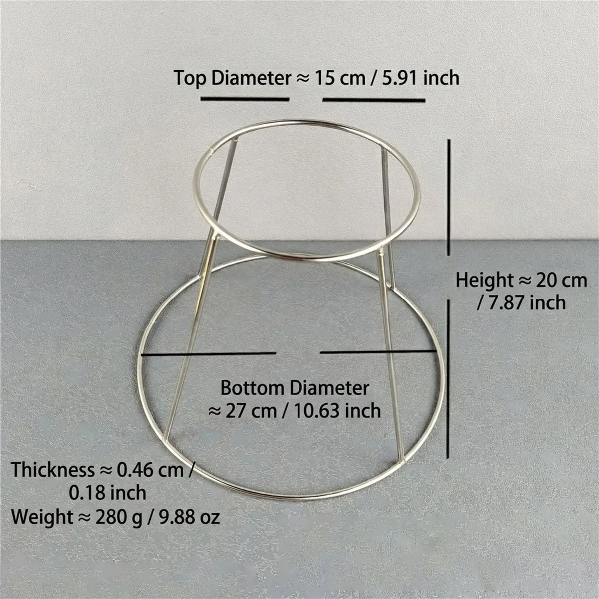 2-Tier Round Stainless Steel Serving Stand for Cakes and Snacks