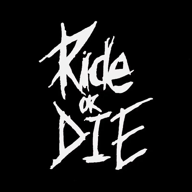 Ride or Die Bike Frame Stickers Bicycle Top Tube Waterproof Decals for MTB Bicycle Decorative Frame Bike Motorcycle Accessories