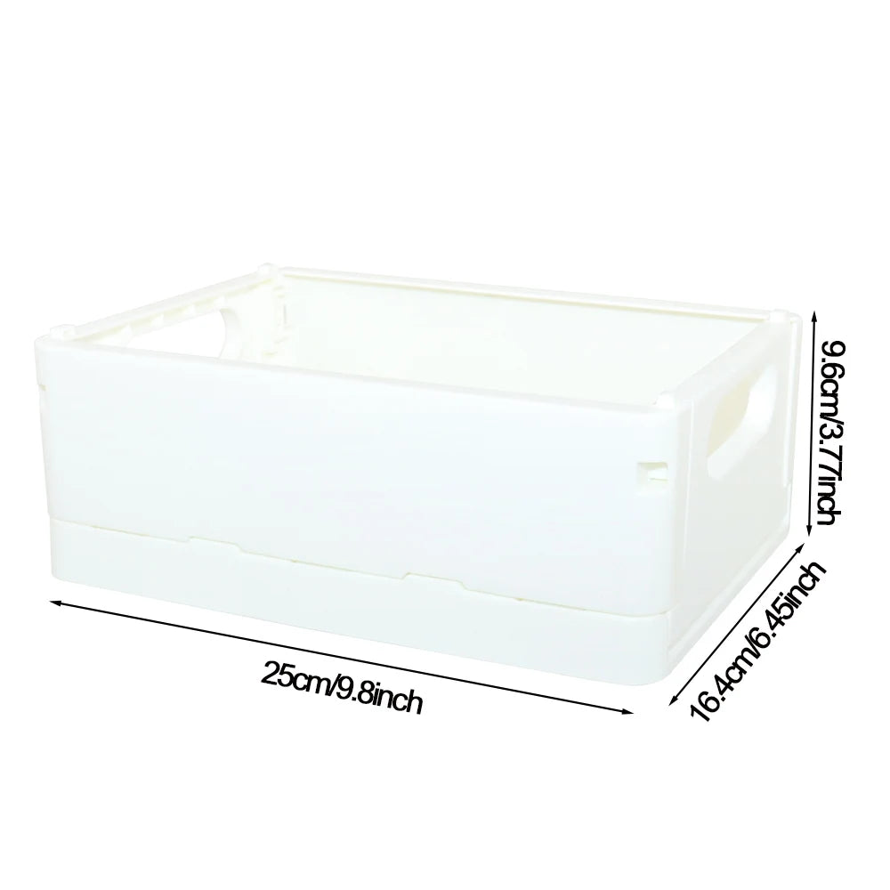 Foldable Plastic Storage Basket, Size and Style Options