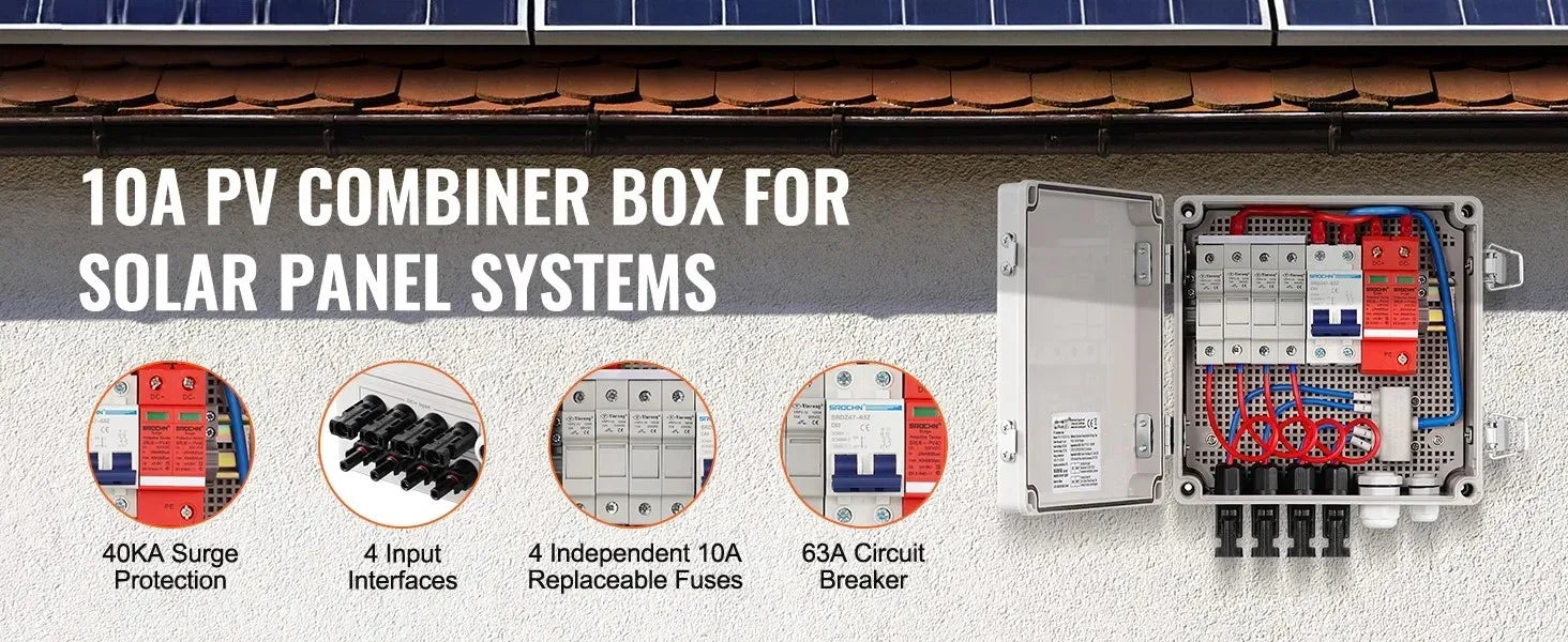 PV Combiner Box 4/6 String Solar Panel System with DC Protection