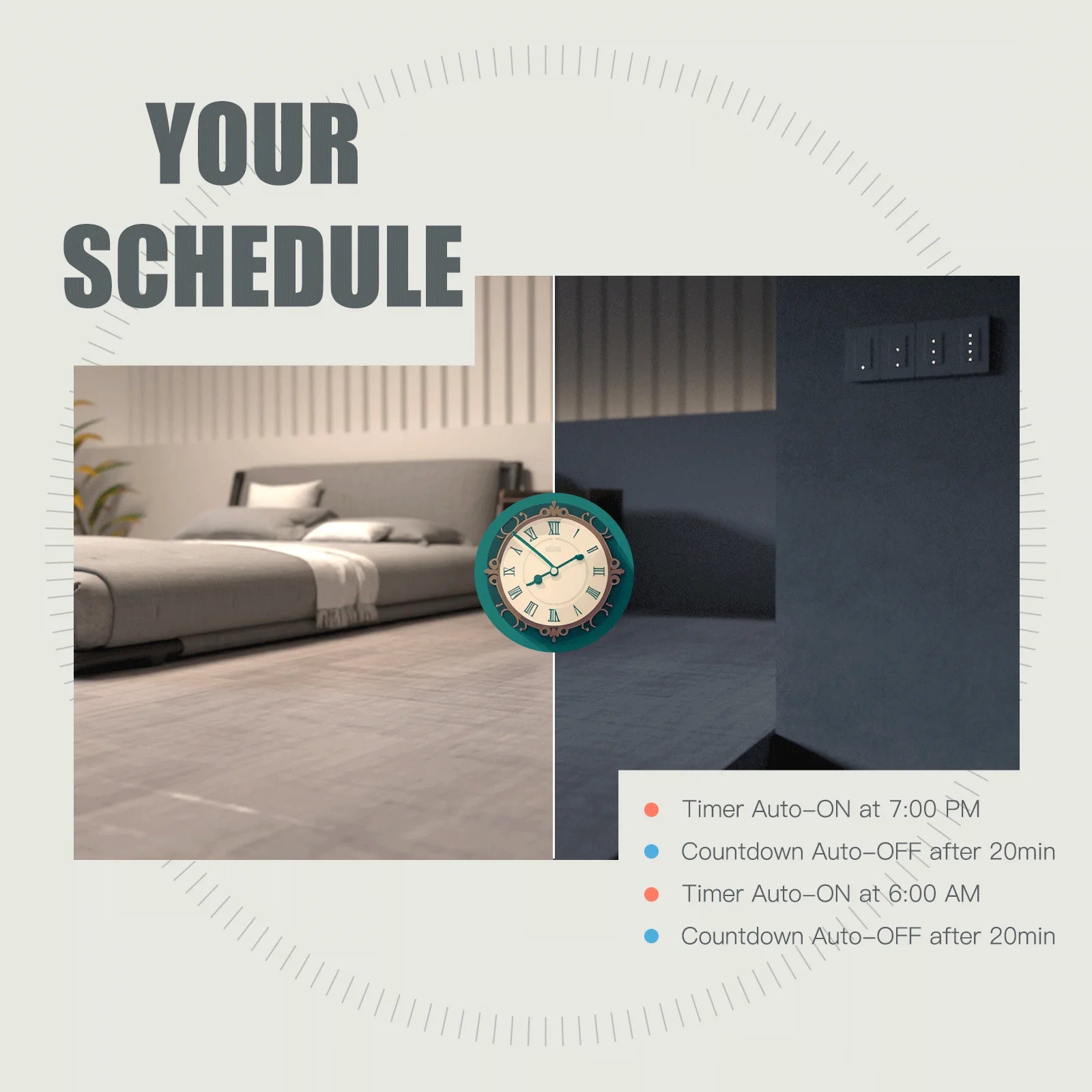 MOES Tuya ZigBee inteligentný svetelný vypínač – americký tlačidlový nástenný vypínač