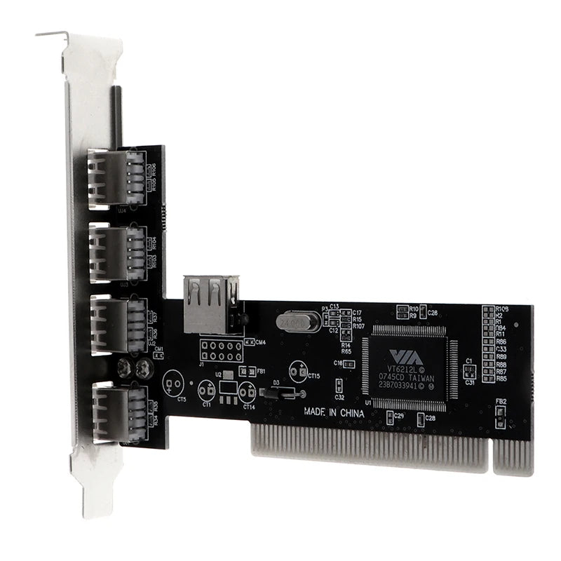 USB 2.0 PCI-utvidelseskort med fire eksterne porter