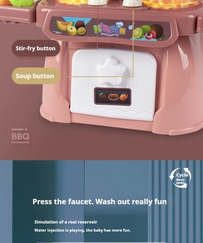 Children's Pretend-Play Kitchen Set