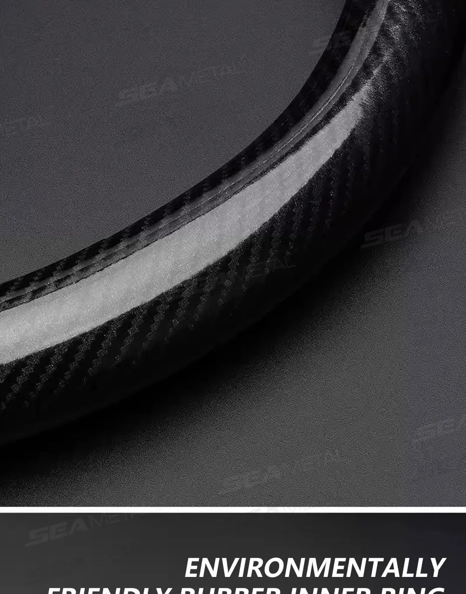 SEAMETAL Heavy-Duty Car Steering Wheel Cover Universal Steer Wheel Protector for 37-39cm Breathable Anti-Slip Protection Cover