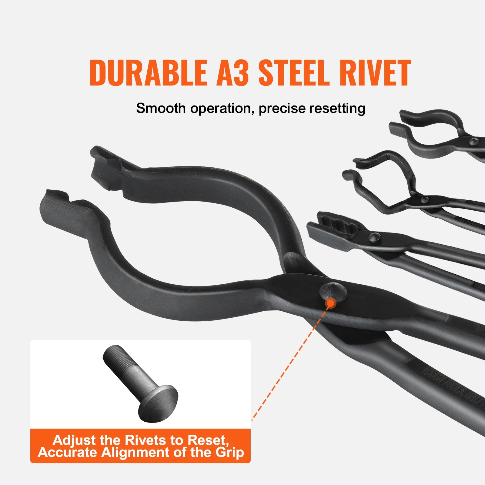 VEVOR Blacksmith Tongs Set – 18-Inch Carbon Steel Forge Tongs