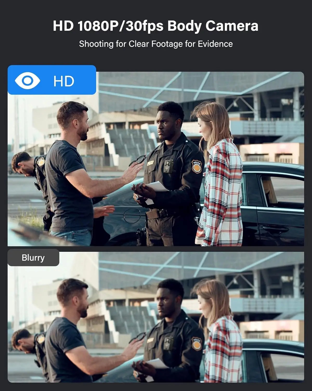 Тяло камера 1080P с нощно виждане и батерия 3000mAh