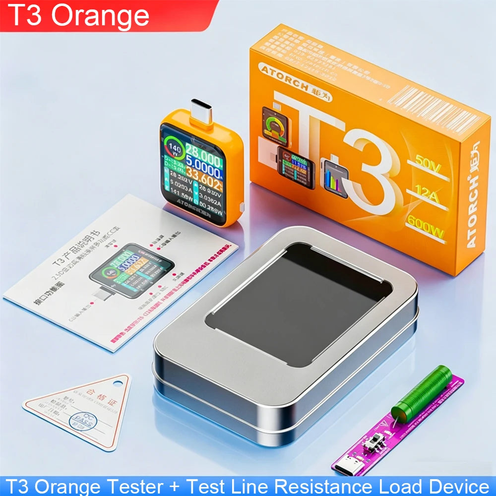 Tester ładowania USB z ekranem dotykowym T3