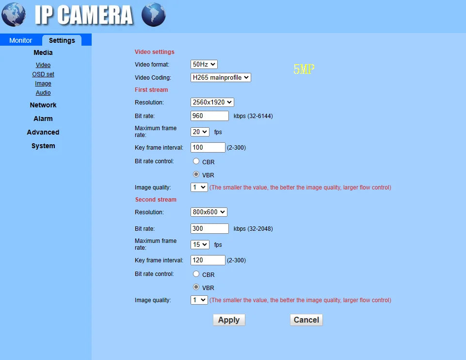 5MP Mini WiFi Security Camera with Audio and Motion Detection