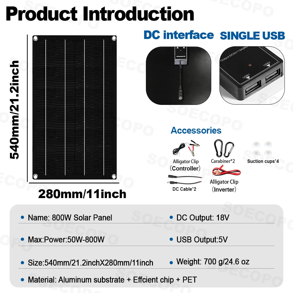 20000W solenergisystem sæt med 800W panel og 1600W inverter