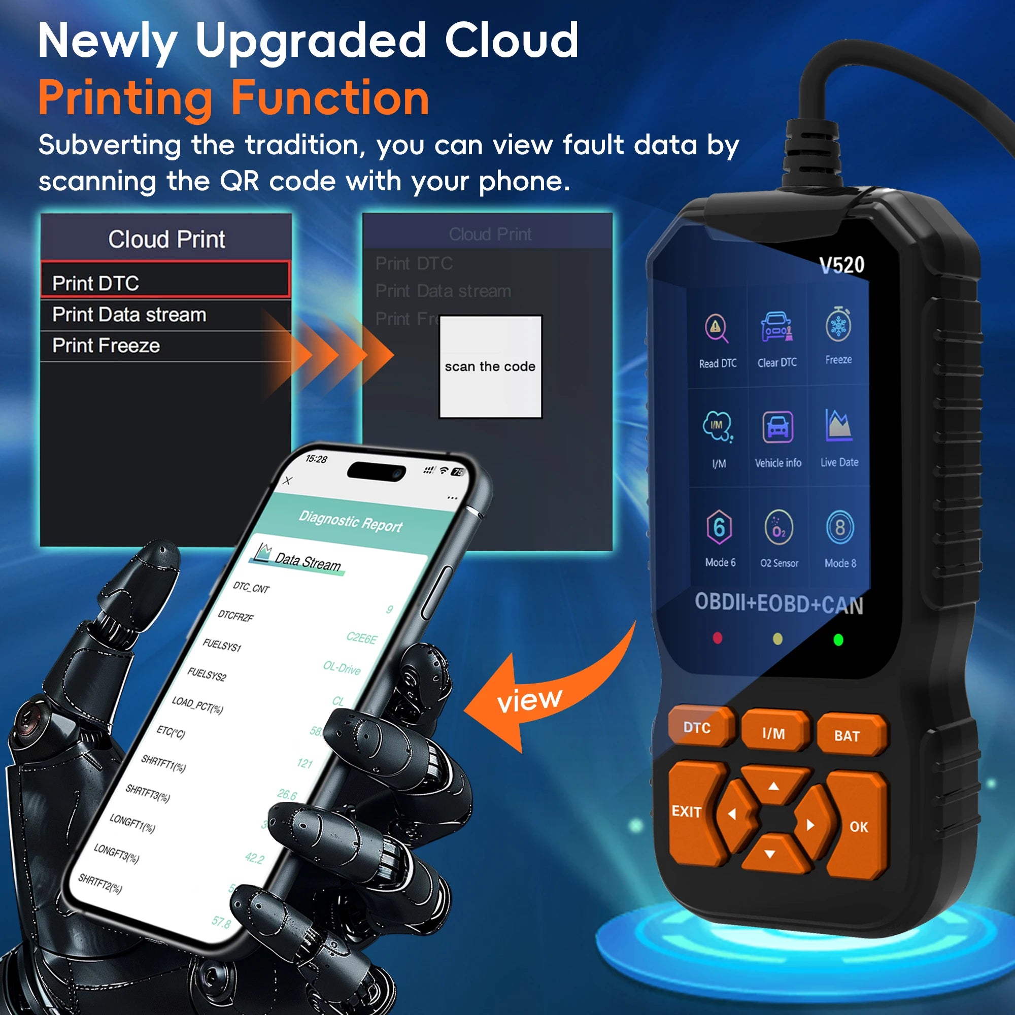 OBD2 Scanner Diagnostic Tool Check Engine Code Reader