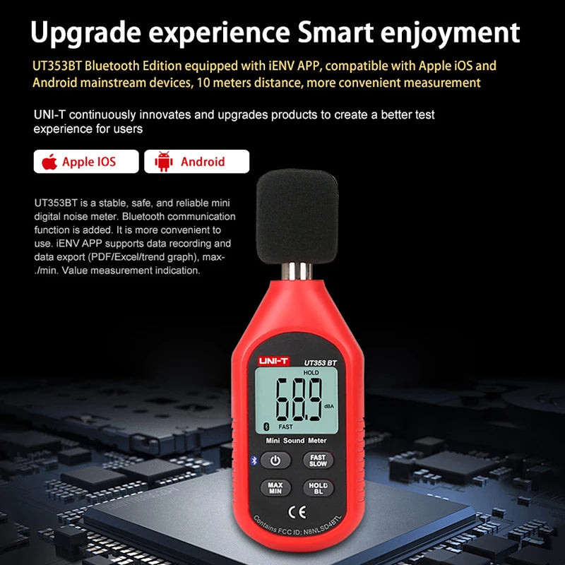 UNI-T UT353BT Bluetooth-geluidsniveaumeter
