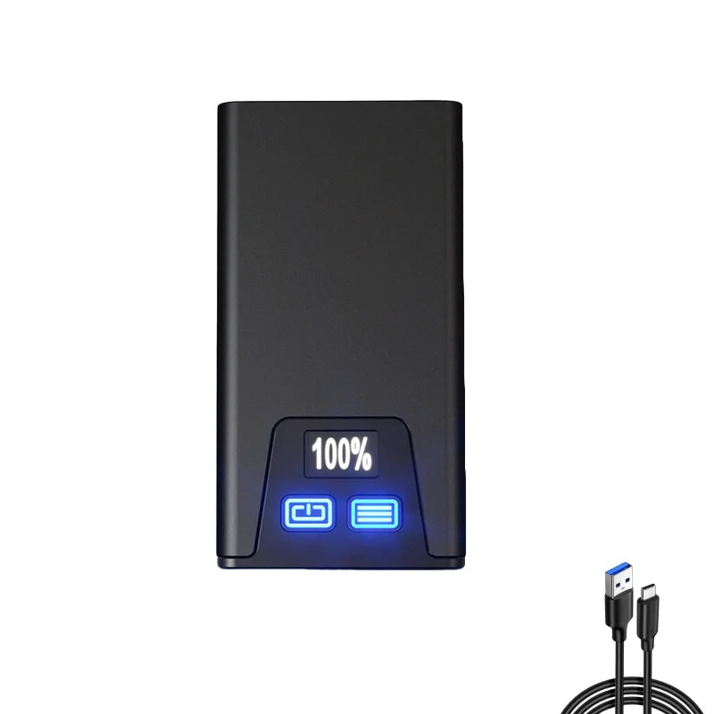 Lanterna de trabalho LED recarregável com visor digital