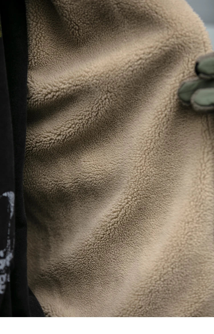 Japanese Vintage Polar Fleece Jacket Men Winter High Quality Thick Jacket Korean Streetwear Loose Couple Trendy Warm Coat Male